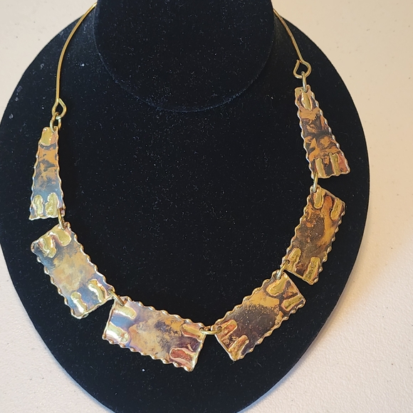 Fashion Jewelry Jewelry - Fashion Jewelry Gold Drop Mixed Metal Geometric Necklace Brutalist Trending